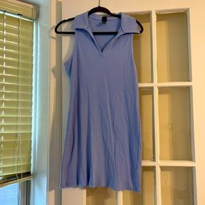 Periwinkle collared tank mini dress